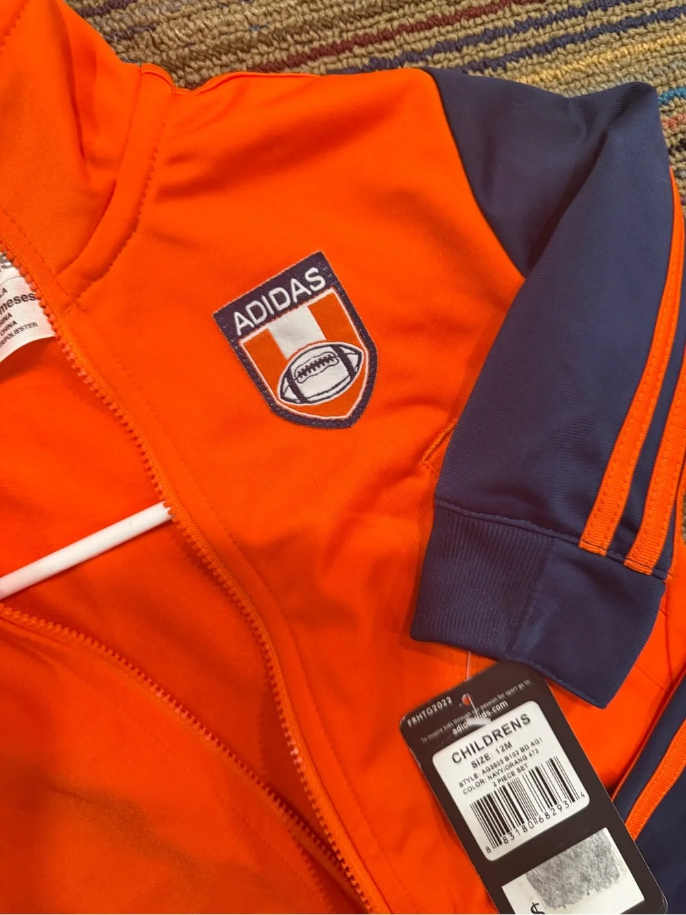 adidas Kids Orange Track Pants